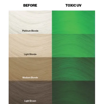 צבע שיער ירוק ניאון זוהר| Toxic UV