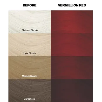 צבע שיער אדום ורמיליון Vermillion Red